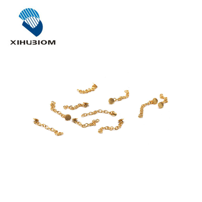 Kelas II Aksesoris Ortodontik Round Mesh Base Lingual Button With Chain