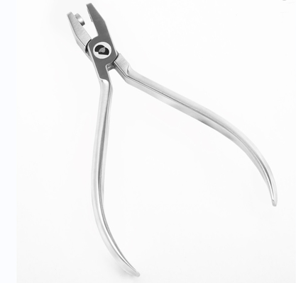 Instrumen Ortodontik Gigi Baja Rostless Logam Lubang Punch Pliers Warna Perak