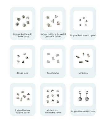 Stainless Steel Dental Crimpable Hook Ortho Dengan Dasar Variabel